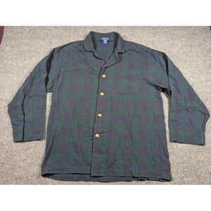 Vintage Pendleton Shirt Mens Large  Blackwatch‎ Tartan Plaid Cotton Pajama Top
